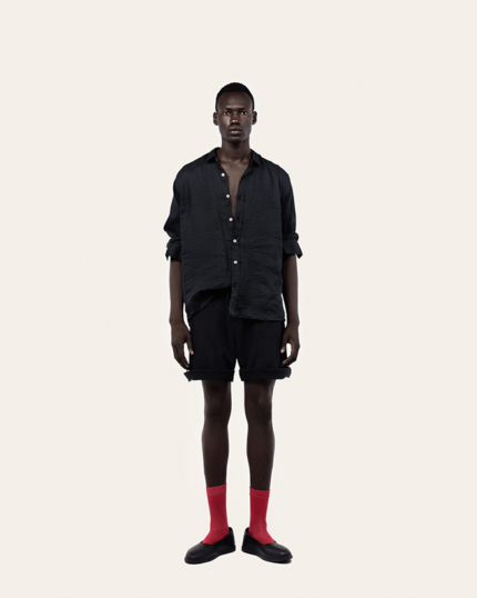 BLACK LINEN SHIRT (1)