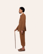 BROWN TAILORED LINEN SUIT (2)