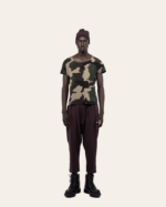 CURVED PANTS IN BROWN