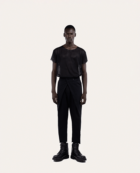 DOUBLE LAYER PANTS IN BLACK (4) DOUBLE LAYER PANTS IN BLACK
