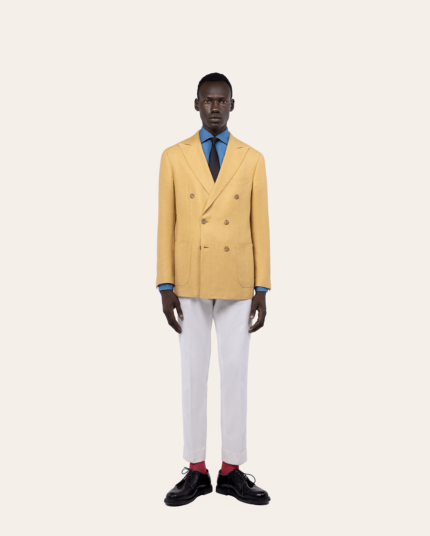 MUSTARD TAILORED DOUBLE BREASTED BLAZER (1)