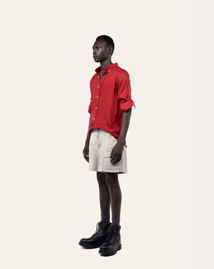 RED LINEN SHIRT (1)