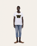 RELAXED FIT EMBROIDERED T-SHIRT IN WHITE