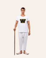 RELAXED FIT EMBROIDERED T-SHIRT IN WHITE