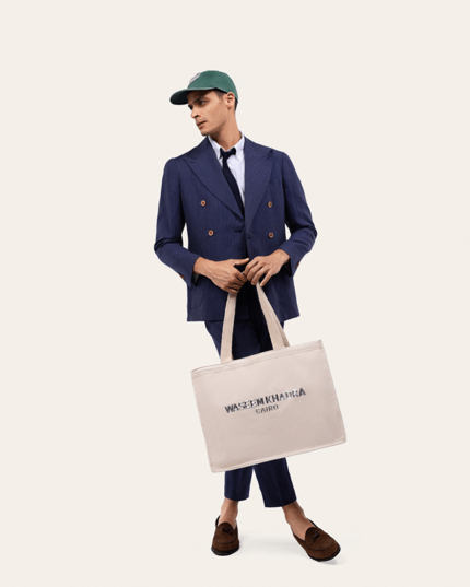 STRIPPED TAILORED WOOL LINEN AND LINEN SUIT (1)