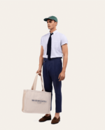 STRIPPED TAILORED WOOL LINEN AND LINEN SUIT (3)