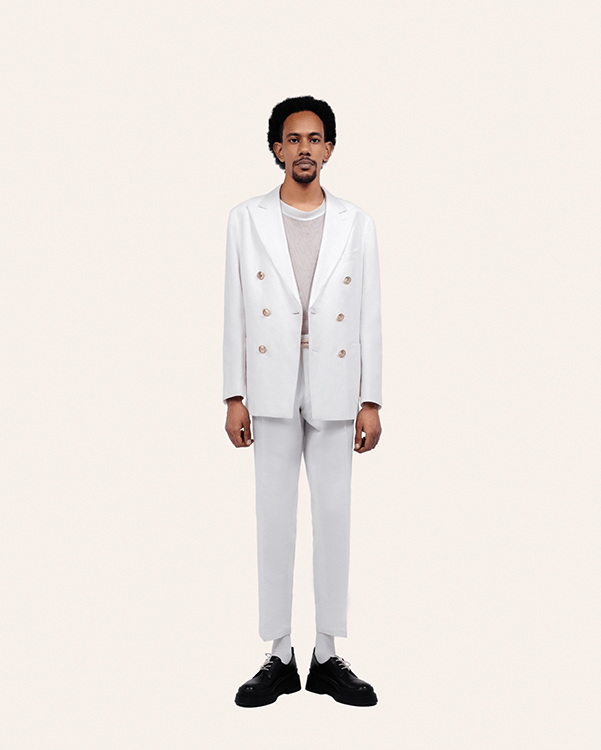 TAILORED DOUBLE BREATSED WITH GOLD BUTTONS BLAZER (2) TAILORED DOUBLE BREATSED WITH GOLD BUTTONS BLAZER (1)